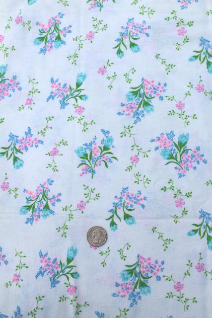 photo of vintage pure cotton flannel fabric, so soft! remnant lot for doll clothes, craft sewing #3