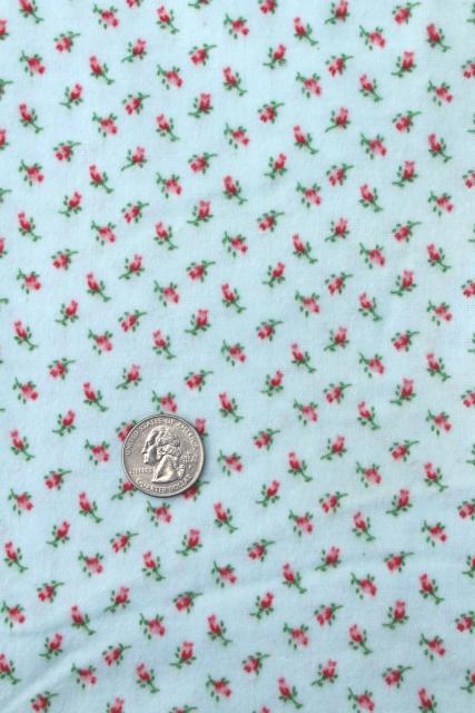 photo of vintage pure cotton flannel fabric, so soft! remnant lot for doll clothes, craft sewing #5