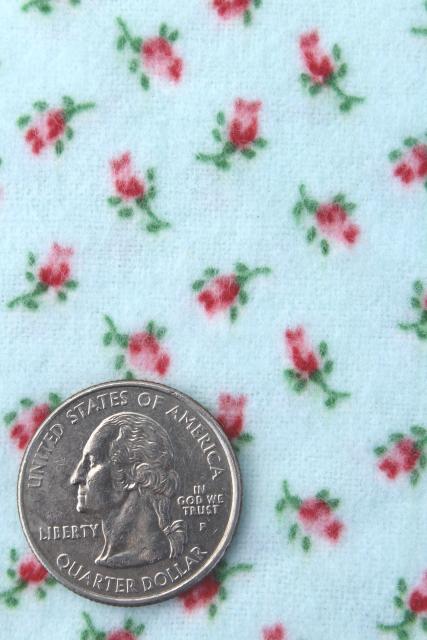 photo of vintage pure cotton flannel fabric, so soft! remnant lot for doll clothes, craft sewing #6