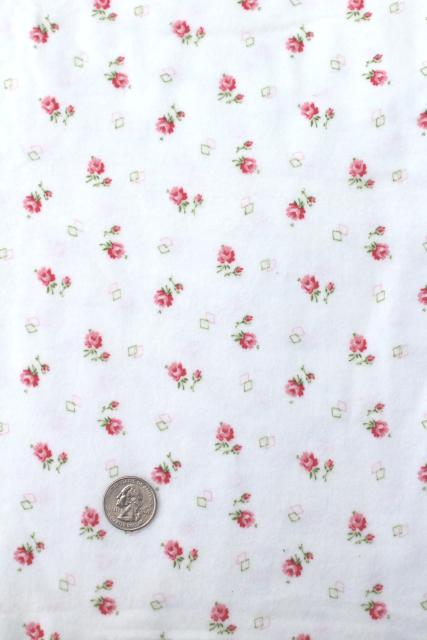 photo of vintage pure cotton flannel fabric, so soft! remnant lot for doll clothes, craft sewing #7