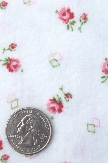 photo of vintage pure cotton flannel fabric, so soft! remnant lot for doll clothes, craft sewing #8