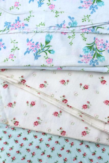 photo of vintage pure cotton flannel fabric, so soft! remnant lot for doll clothes, craft sewing #9