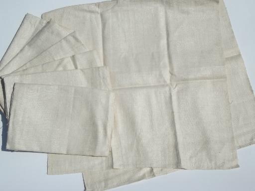 photo of vintage pure linen kitchen towels, never used towels for each day of the week #1