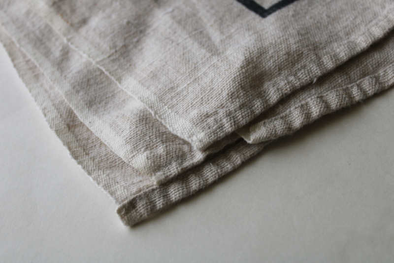 photo of vintage pure linen tablecloth soft washed texture, flowers of Australia botanical print  #2