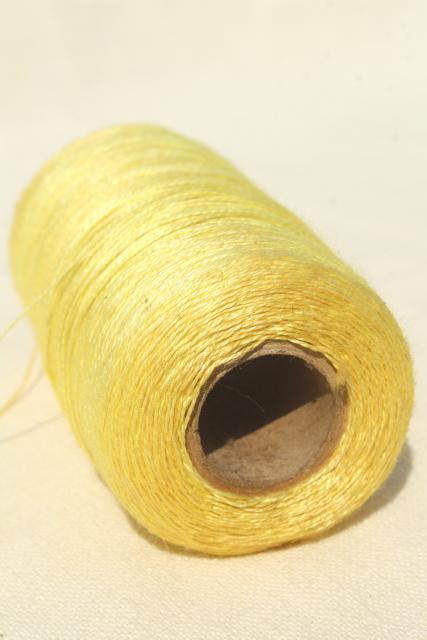 photo of vintage pure linen thread for sewing, lace making or embroidery, pale pastel colors #2