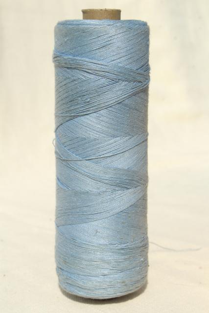 photo of vintage pure linen thread for sewing, lace making or embroidery, pale pastel colors #4