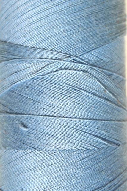 photo of vintage pure linen thread for sewing, lace making or embroidery, pale pastel colors #6