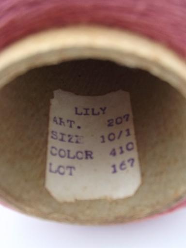 photo of vintage pure linen yarn, weaving or embroidery thread cone spools lot #7