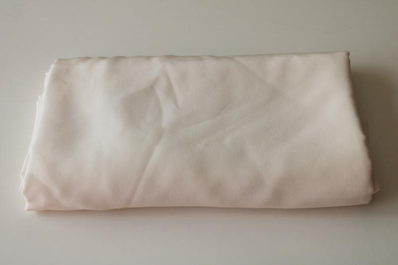 photo of vintage pure silk fabric, habotai pale creamy vanilla white for dyeing, wedding sewing #1