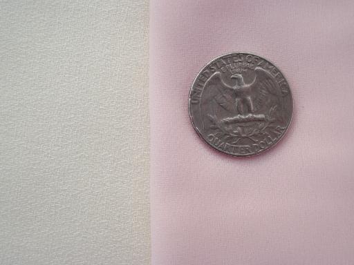 photo of vintage pure silk fabric lot, matte finish silk in soft muted colors #6
