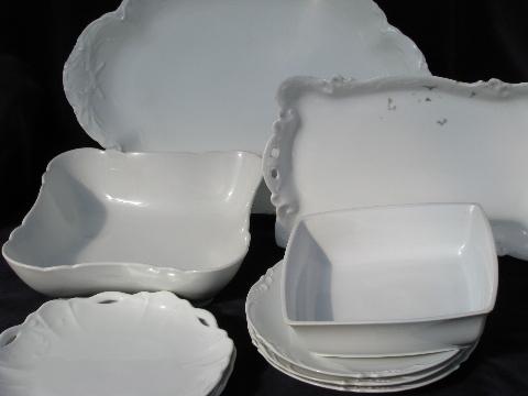 photo of vintage pure white blank china plates & bowls lot, for hand-painting #1