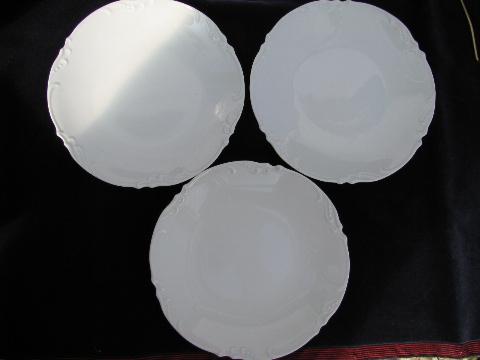 photo of vintage pure white blank china plates & bowls lot, for hand-painting #2