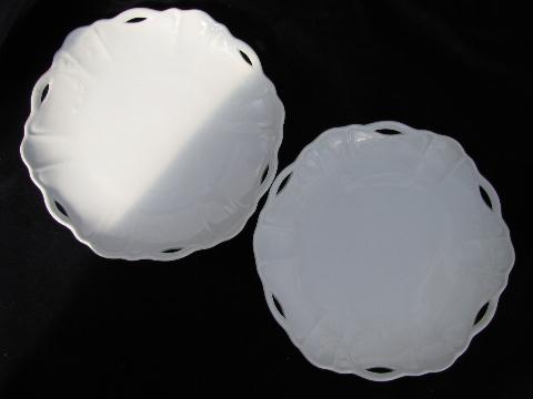 photo of vintage pure white blank china plates & bowls lot, for hand-painting #7