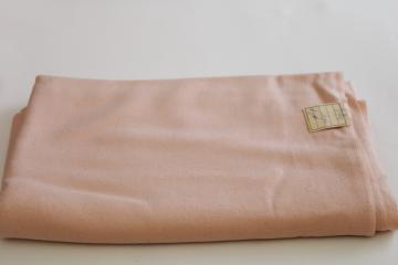 catalog photo of vintage pure wool fabric pale blush pink, craft material for dolls, rugs etc