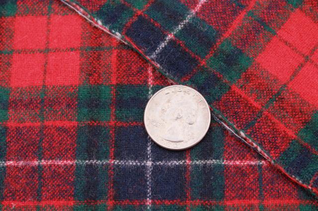 photo of vintage pure wool tartan plaid fabric, imported Scots or Irish clan tartan material #3