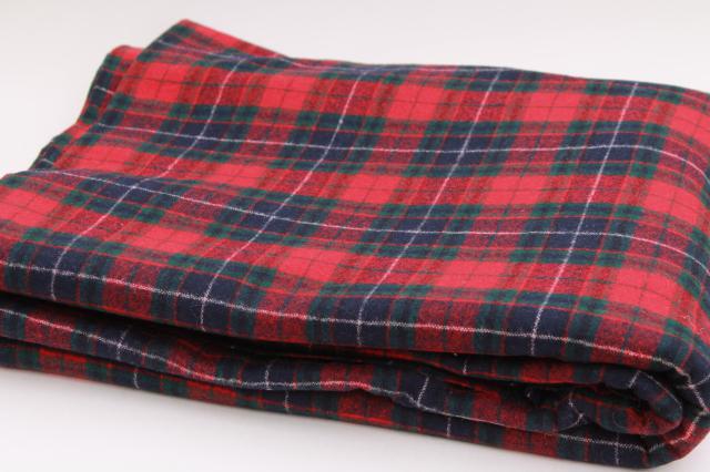 photo of vintage pure wool tartan plaid fabric, imported Scots or Irish clan tartan material #4