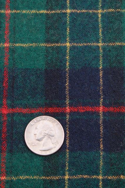 photo of vintage pure wool tartan plaid fabric, imported Scots or Irish clan tartan material #2