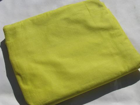 photo of vintage quilting weight cotton fabric, sunshine yellow solid, 34'' wide #1