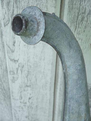 photo of vintage radiator water can, galvanized zinc watering can w/ old patina  #7