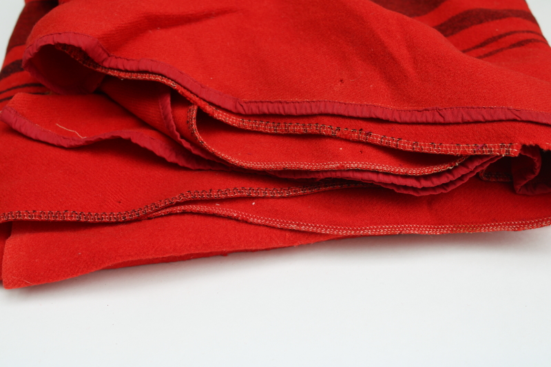 photo of vintage red & black wool camp blanket, rustic north woods winter Christmas holiday decor #2