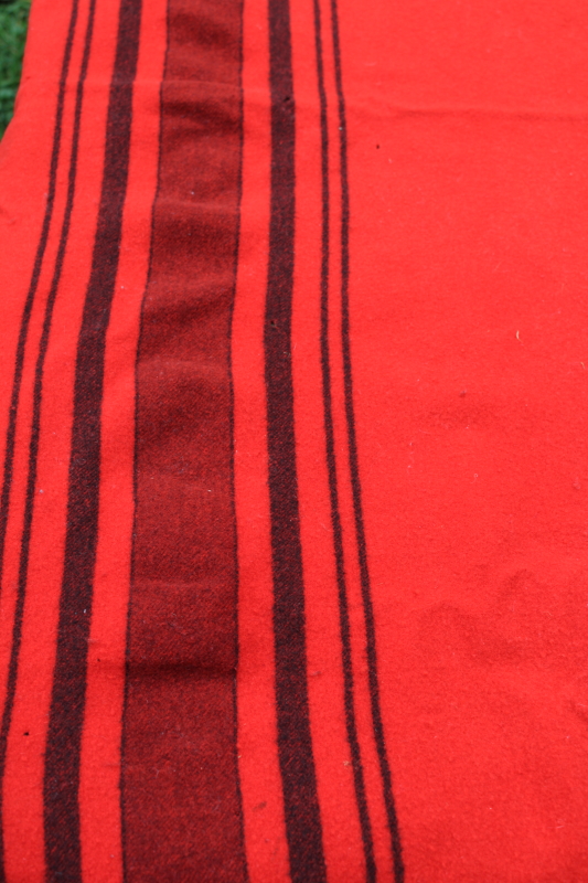 photo of vintage red & black wool camp blanket, rustic north woods winter Christmas holiday decor #5