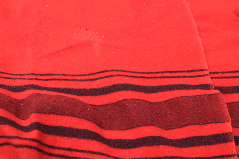 photo of vintage red & black wool camp blanket, rustic north woods winter Christmas holiday decor #8