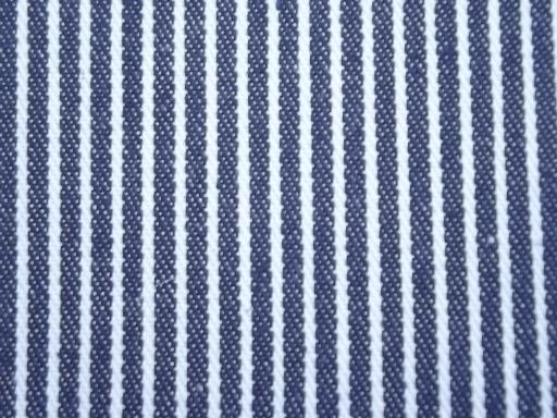 photo of vintage red and indigo blue ticking and railroad hickory stripe pillow lot #3