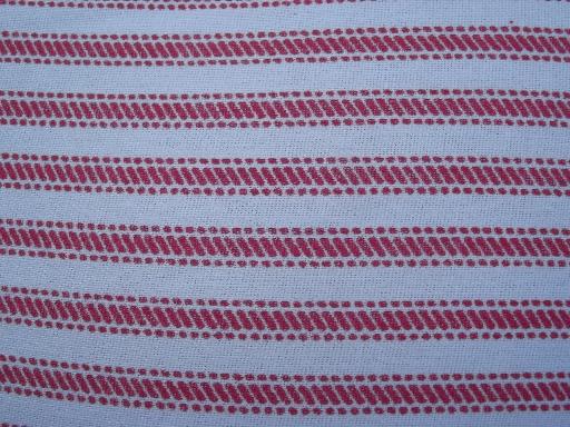 photo of vintage red and indigo blue ticking and railroad hickory stripe pillow lot #9