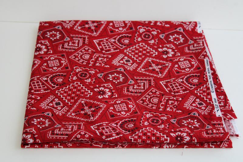 photo of vintage red bandana print cotton fabric, VIP Cranston Print Works #4