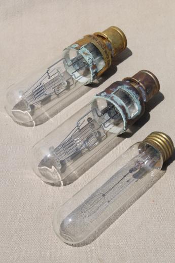 photo of vintage replacement lightbulbs for spotlights or projectors, new old stock GE 750T12 #1
