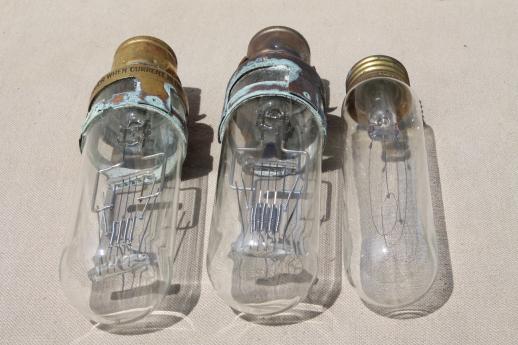 photo of vintage replacement lightbulbs for spotlights or projectors, new old stock GE 750T12 #3