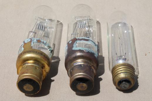 photo of vintage replacement lightbulbs for spotlights or projectors, new old stock GE 750T12 #4