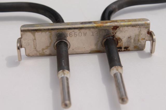 photo of vintage replacement parts Farberware Open Hearth 455ND broiler heating element & cord #3