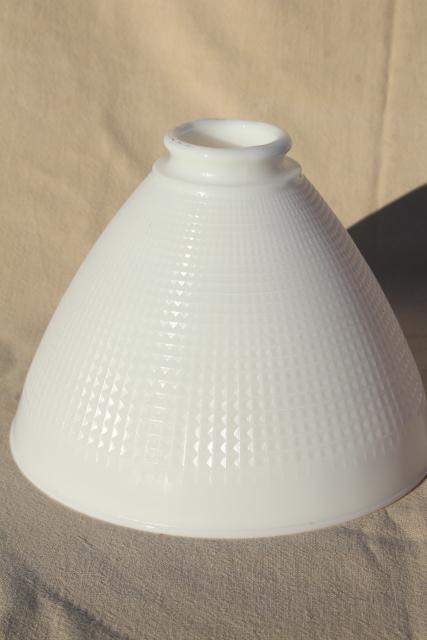 photo of vintage replacement shade, Corning glass diffuser reflector, torchiere shape #3