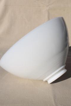 catalog photo of vintage replacement shade, white milk glass diffuser reflector, torchiere shape