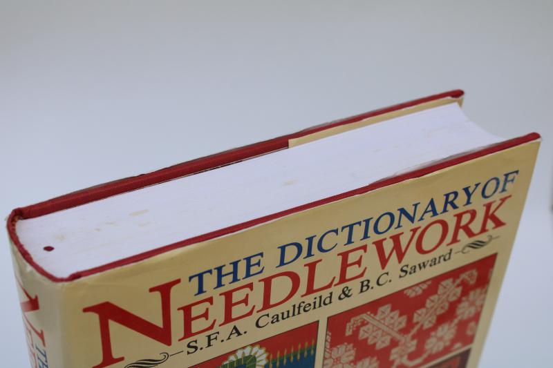 photo of vintage reprint 1880s antique Dictionary of Needlework, big book techniques & patterns #2