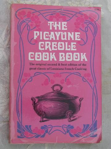 photo of vintage reprint 1901 Picayune Creole cookbook, Louisiana French recipes #1