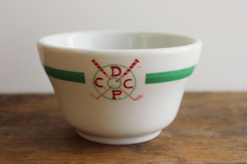 photo of vintage restaurant china Sacramento Del Paso Country Club golf course, cup or small bowl  #1