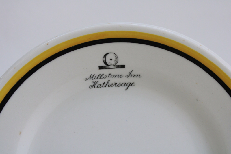 photo of vintage restaurant china plate made for the Millstone Inn Hathersage Sheffield England  #2