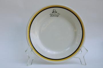 catalog photo of vintage restaurant china plate made for the Millstone Inn Hathersage Sheffield England