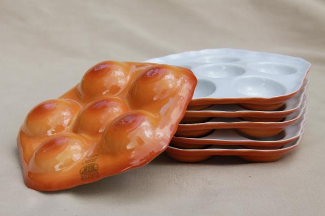 photo of vintage restaurant china serving dish plates for escargot snails, Bauscher Weiden Bavaria ironstone #5