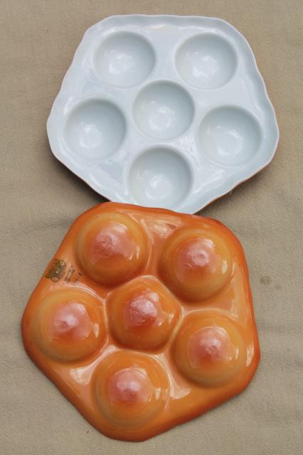 photo of vintage restaurant china serving dish plates for escargot snails, Bauscher Weiden Bavaria ironstone #7