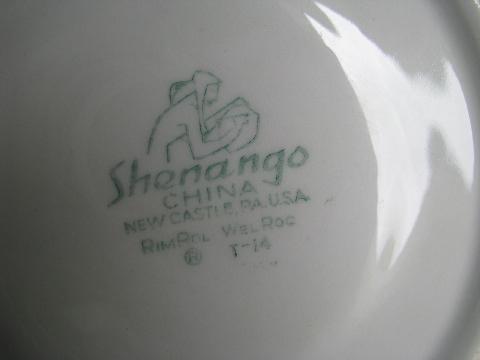 photo of vintage restaurant ware Shenango china plate, Ann Arbor high school The Pioneers #3