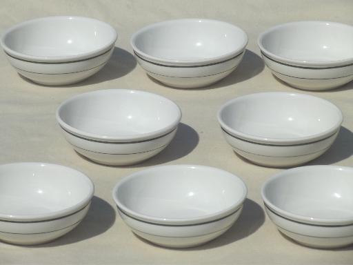 photo of vintage restaurant ware china, diner soup / stew / chili bowls set of 8 #2