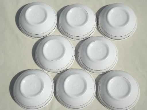 photo of vintage restaurant ware china, diner soup / stew / chili bowls set of 8 #3