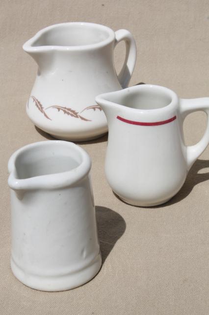 photo of vintage restaurant ware ironstone creamers, cream pitchers - china pitcher collection #1