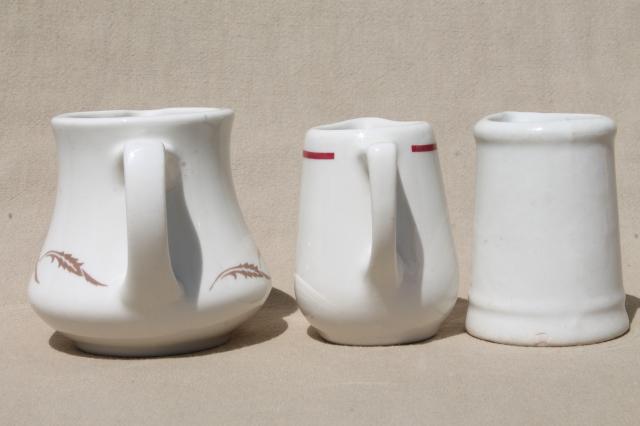 photo of vintage restaurant ware ironstone creamers, cream pitchers - china pitcher collection #3