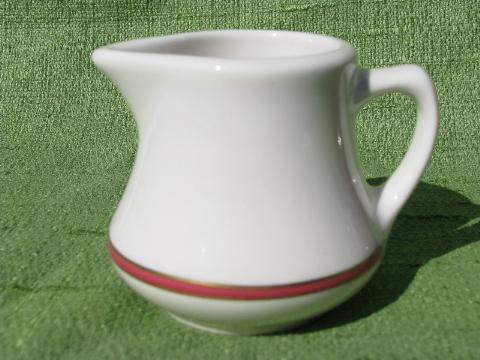 photo of vintage restaurantware cream pitchers, saucer from Restaurant Antoine #3