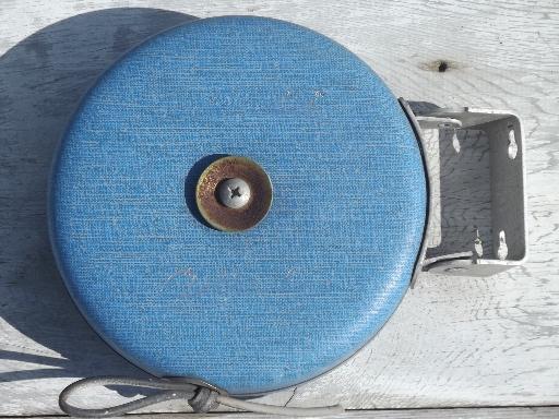 photo of vintage retractable clothesline reels, cordomatic type 30ft wash lines #3