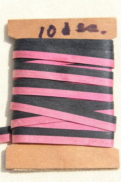 photo of vintage ribbon, candy striped craft paper gift wrap package tie ribbons made in Japan #4